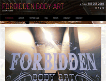 Tablet Screenshot of forbiddenbodyart.org